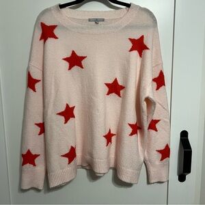 Pink Sweater with Red Stars